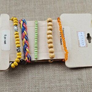 Arizona Jeans Company Bracelet Set of 5 Wrist Ban Friendship Bracelet NWT